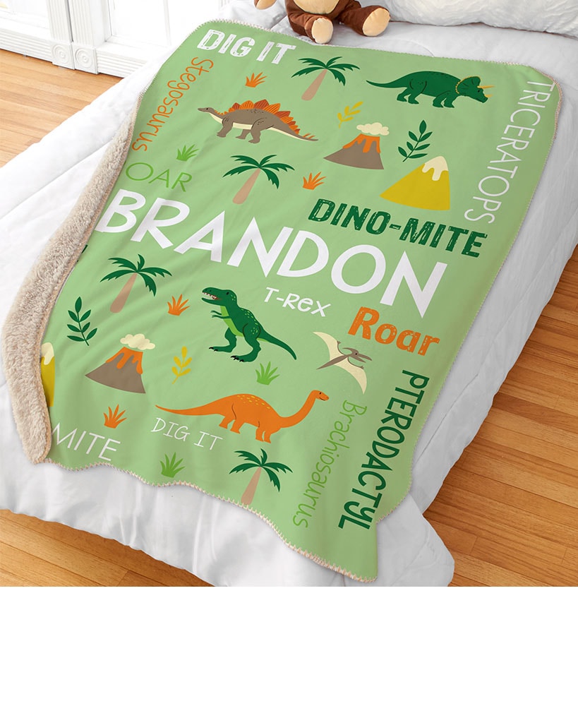 Personalized Kids' Word Art Collection Dino's and Unicorn