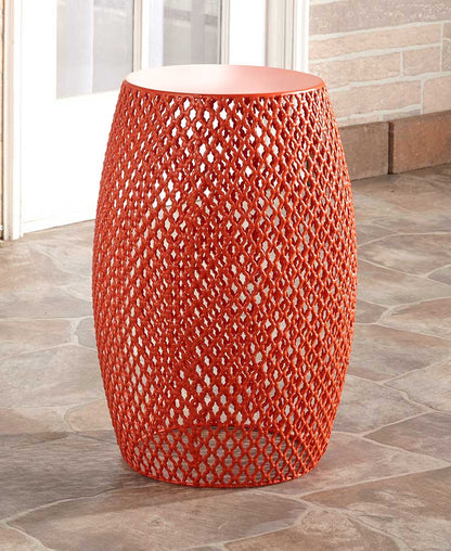 Metal Lattice Barrel Stools