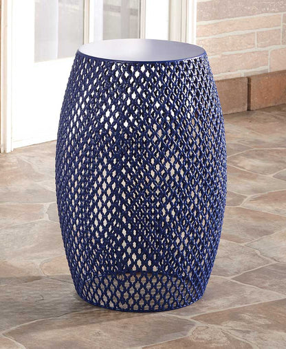 Metal Lattice Barrel Stools