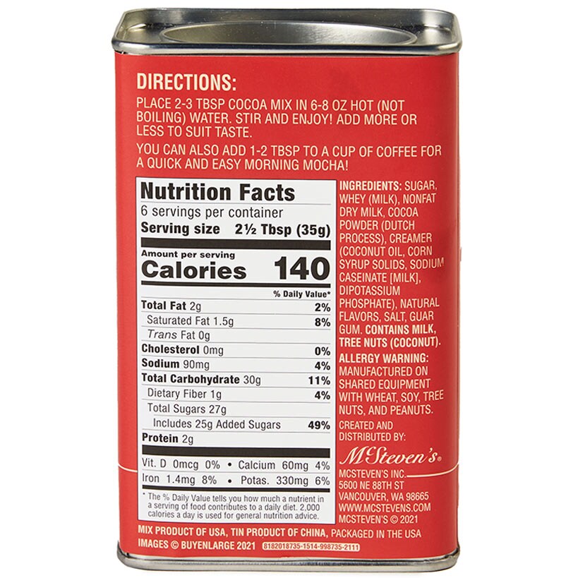 McStevens Classic Christmas Icon Hot Cocoa Tin 8oz