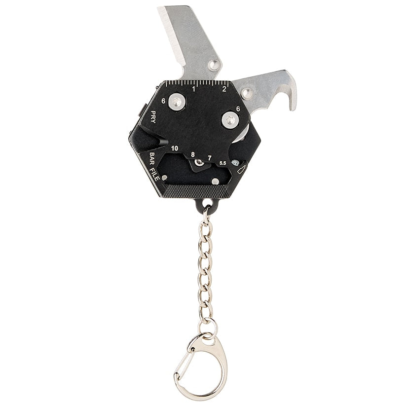 Hexagonal 9-in-1 Survival Keychain Tool-Compact and Versatile