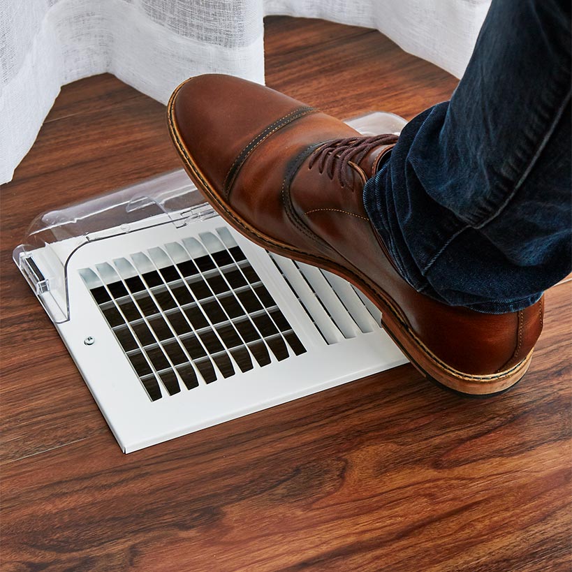 Unbreakable Plastic Floor Heat/Air Deflector Extends 10" to 14 1/2"