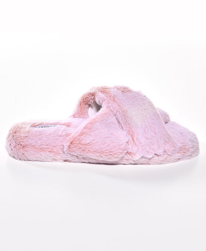 Plush Crisscross Slides