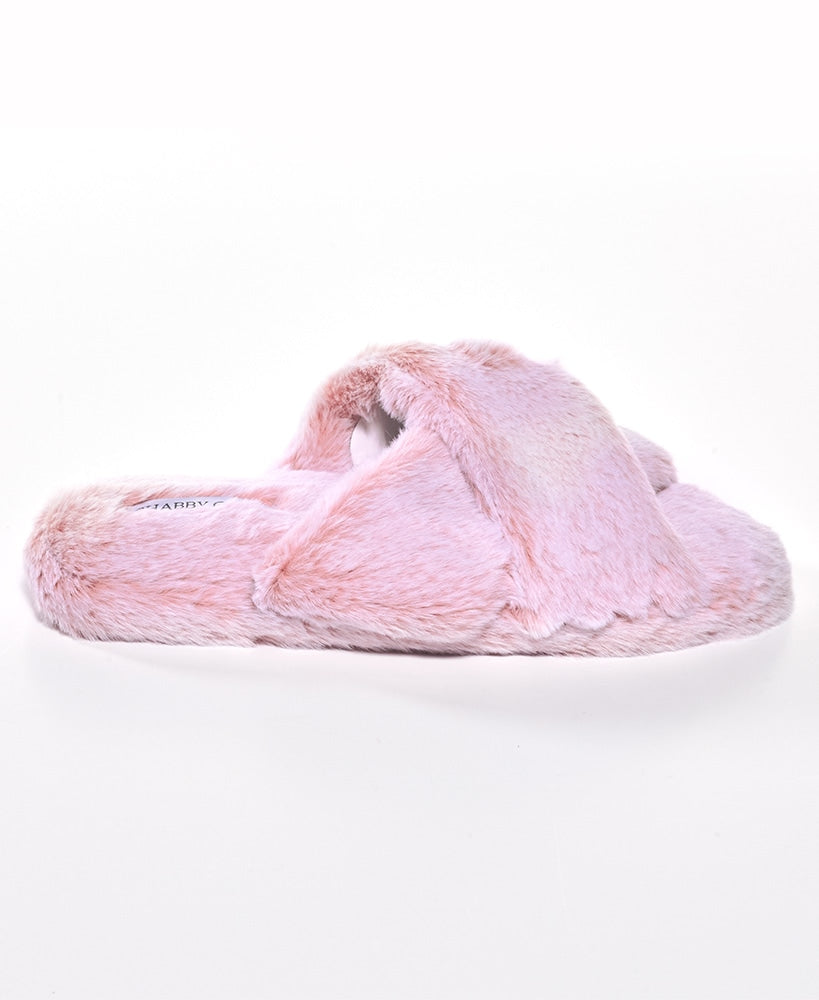 Plush Crisscross Slides