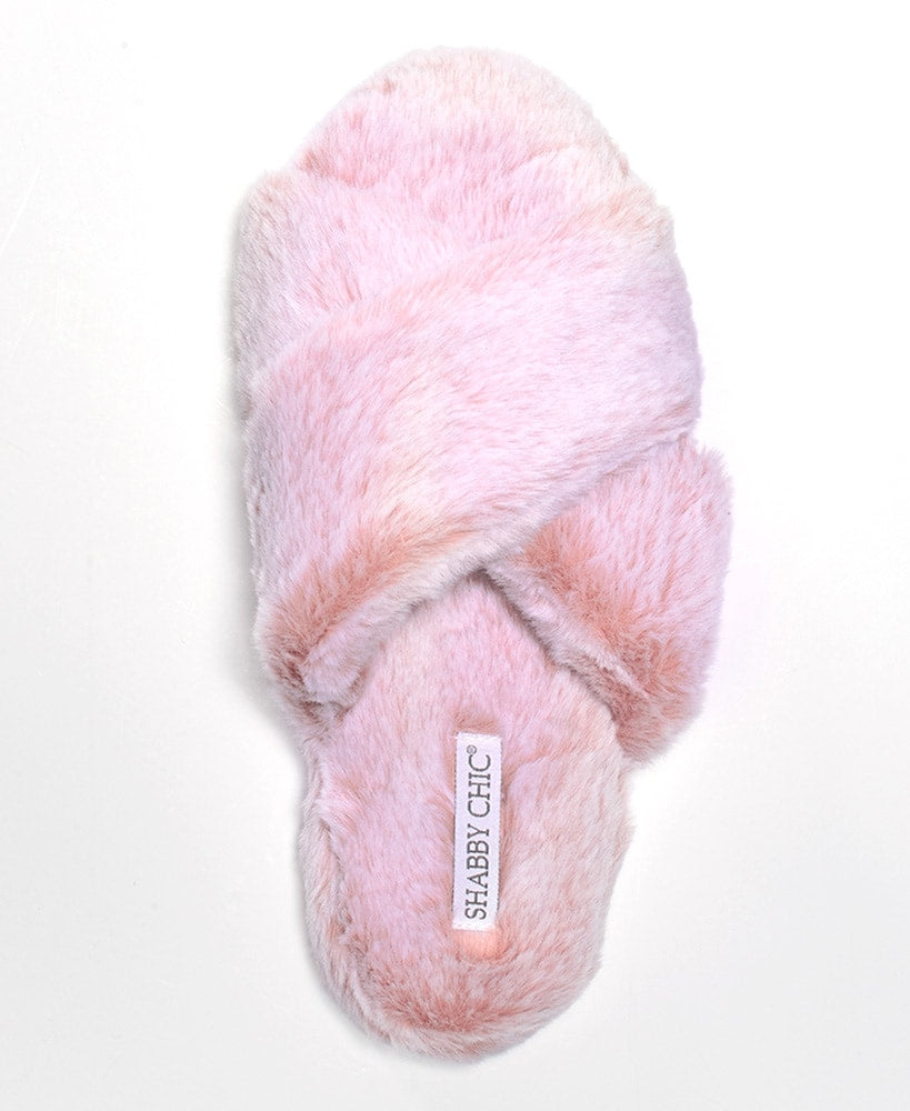Plush Crisscross Slides