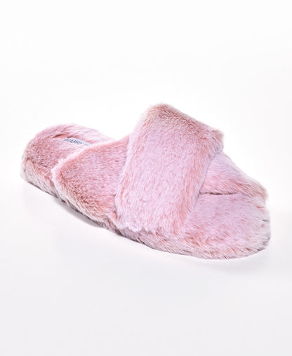 Plush Crisscross Slides