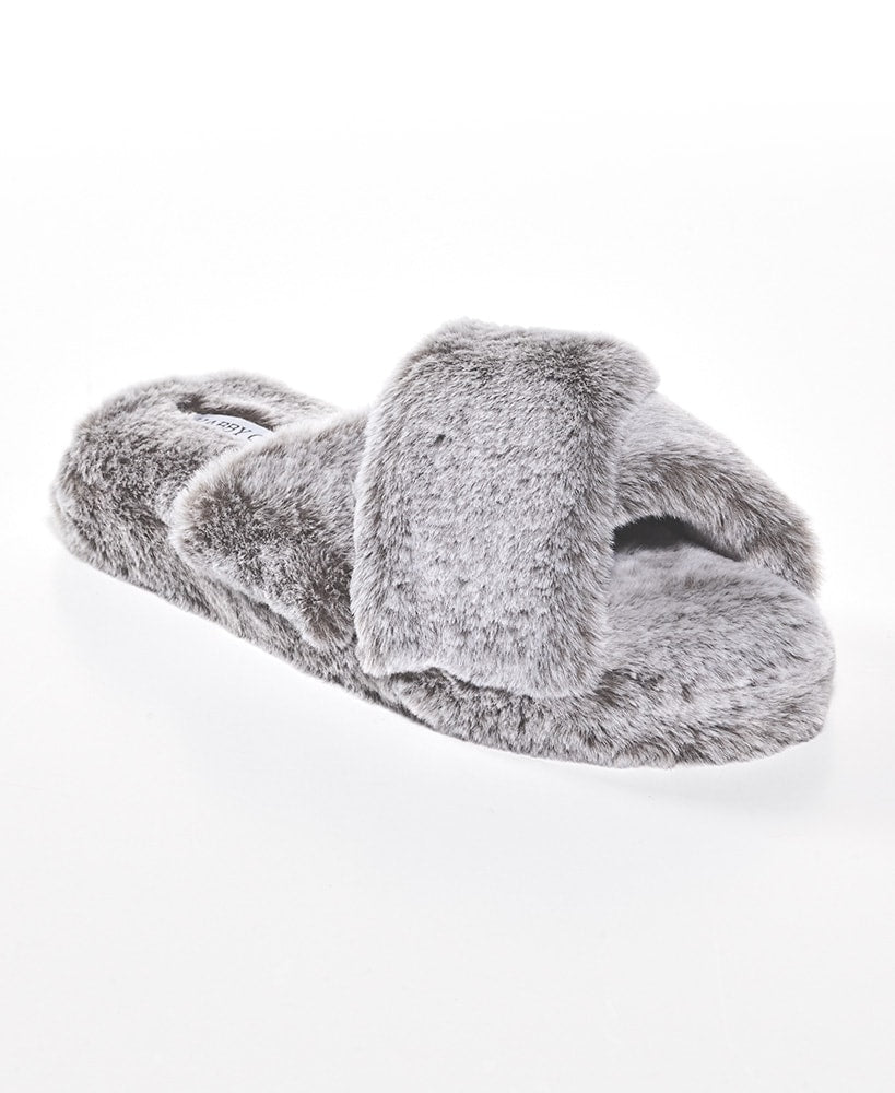 Plush Crisscross Slides