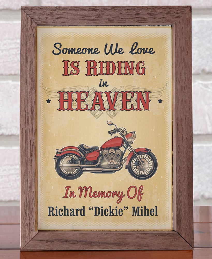Personalized Memorial Framed Desk Art