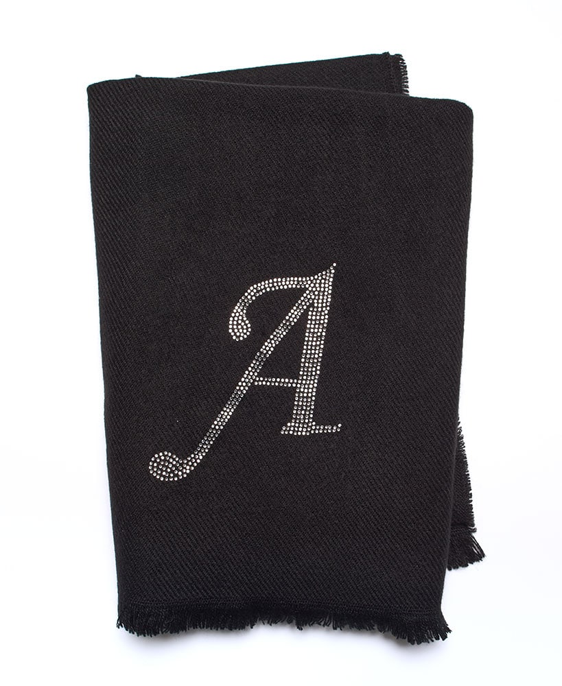 Bling Embellished Monogram Scarves