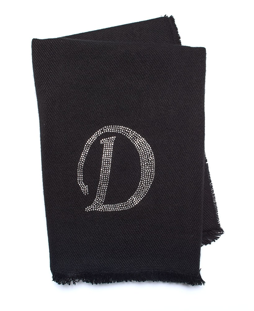 Bling Embellished Monogram Scarves