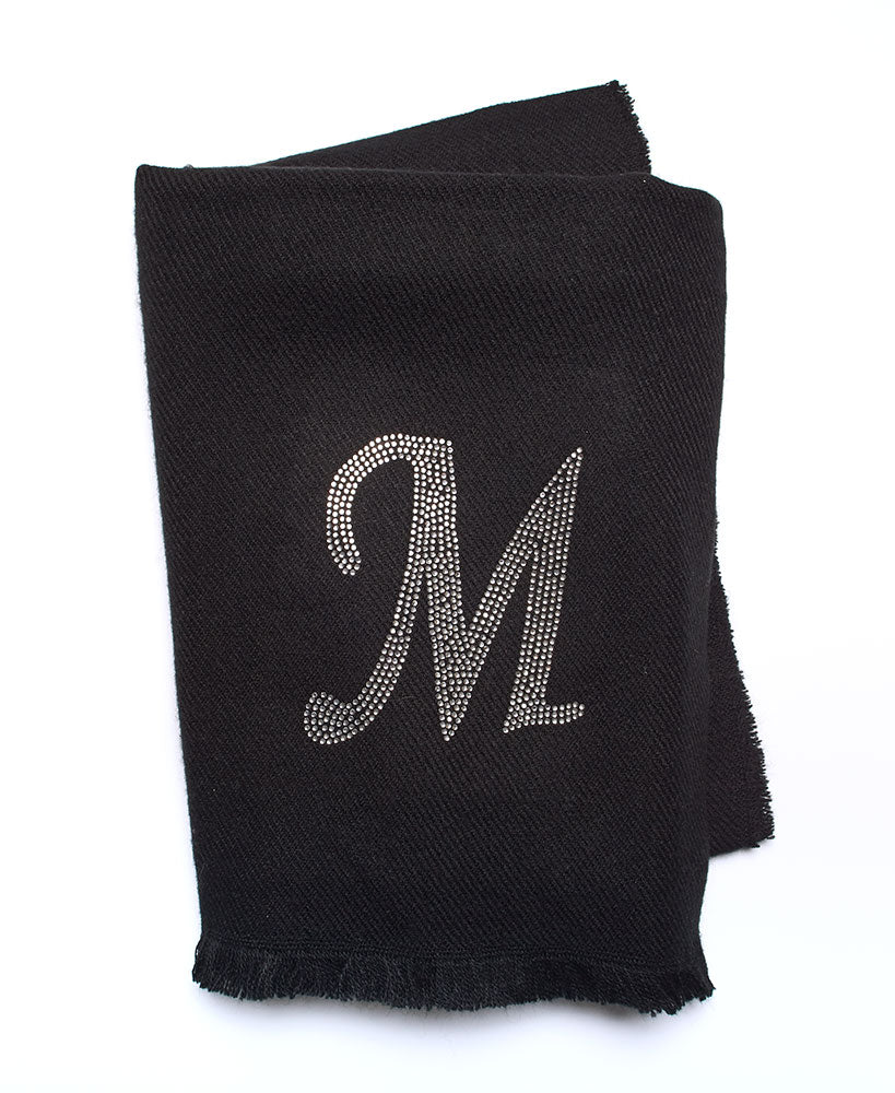 Bling Embellished Monogram Scarves