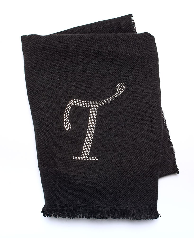 Bling Embellished Monogram Scarves