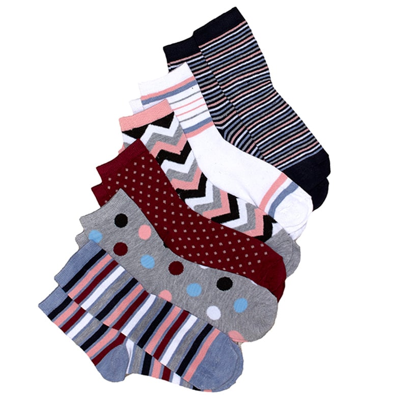 6-Pair Monogram Crew Socks