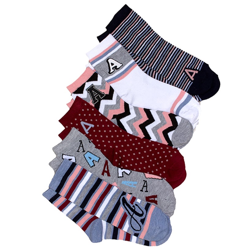 6-Pair Monogram Crew Socks