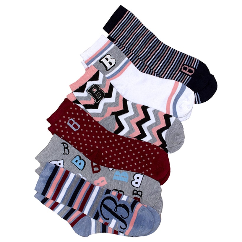 6-Pair Monogram Crew Socks