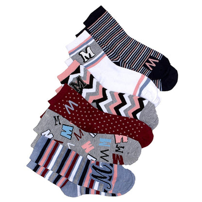 6-Pair Monogram Crew Socks