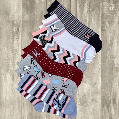 6-Pair Monogram Crew Socks