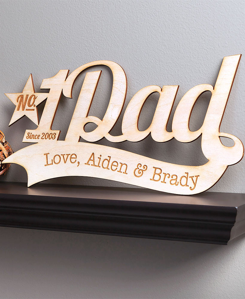 Personalized Best Dad Wood Plaques