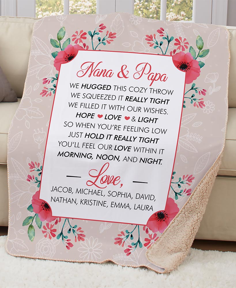 Personalized Huggable Sherpa Throw or Pillow