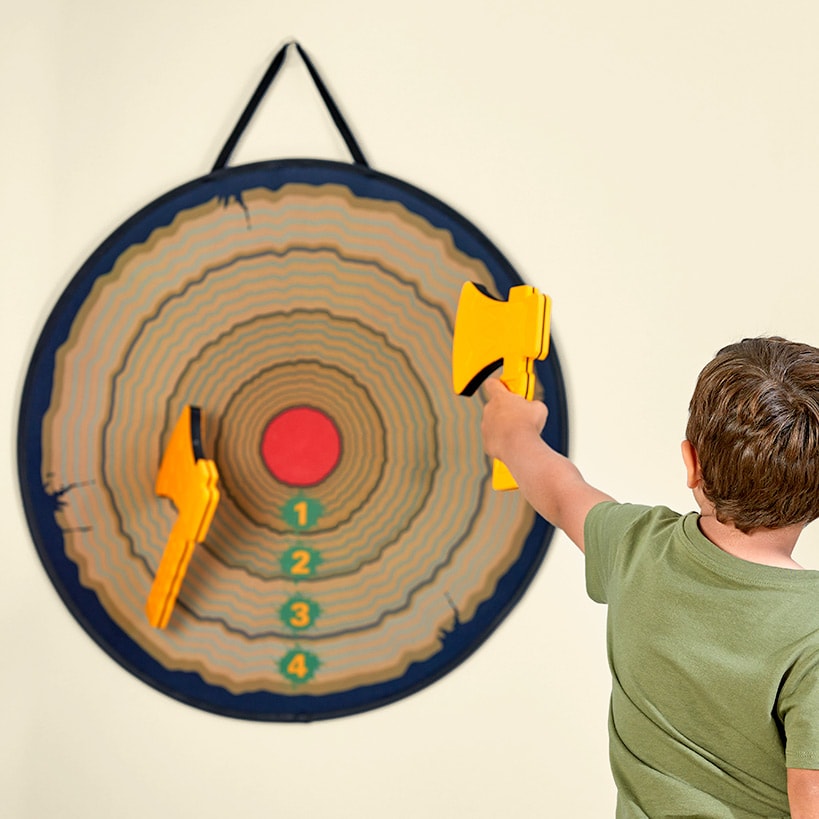 Kids' Axe Throwing Game-Safe, Fun, with Lightweight Foam Axes