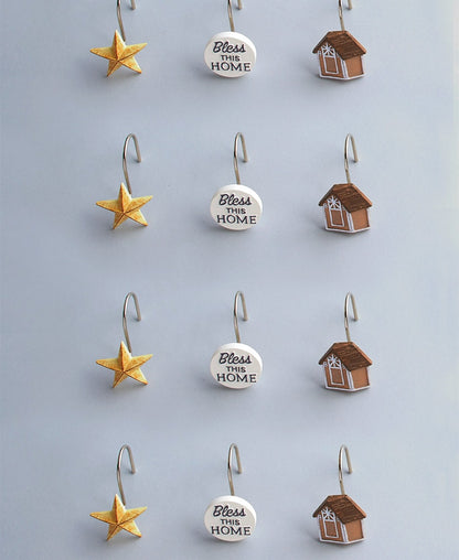 Barn Home Bath Collection Tootbrush Holder or Shower Hooks Set of 12