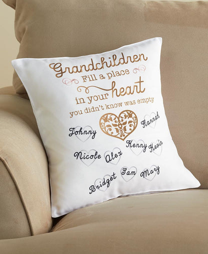 Personalized Grandchildren Sherpa Throw or Pillow