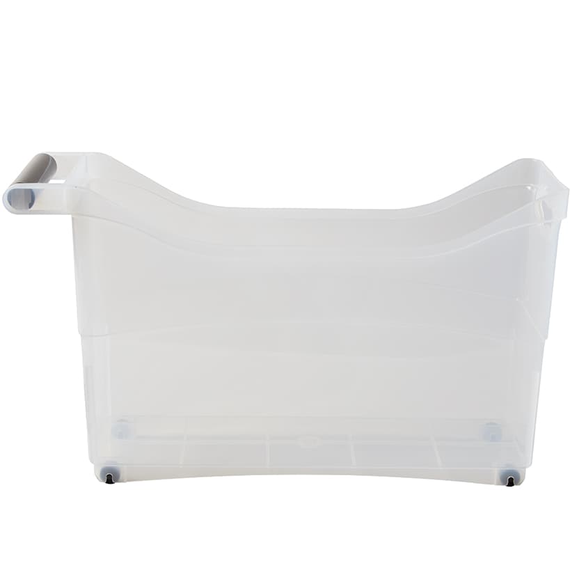 Storage Bin with Handle and Rolling Wheels for Kitchen Organization Plastic#select-color_black