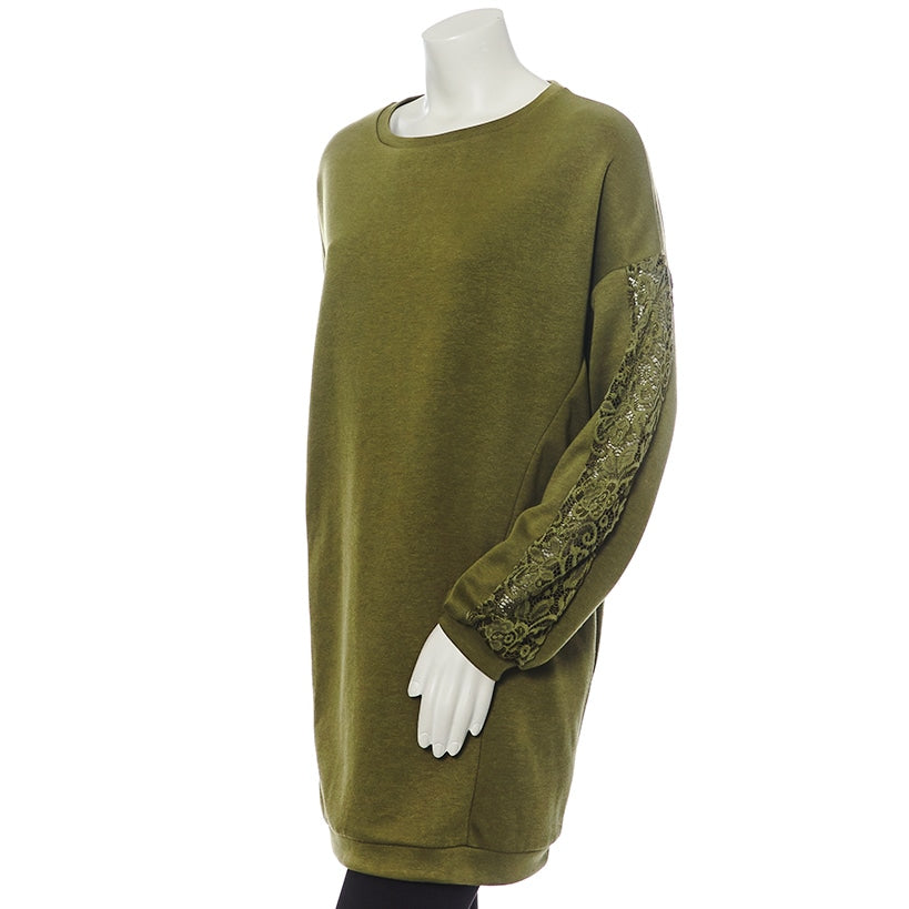 Sweatshirt Tunics with Lace Sleeves