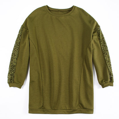 Sweatshirt Tunics with Lace Sleeves