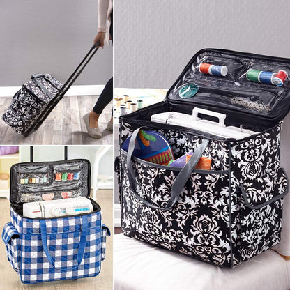 Rolling Sewing Machine Storage and Transport Tote