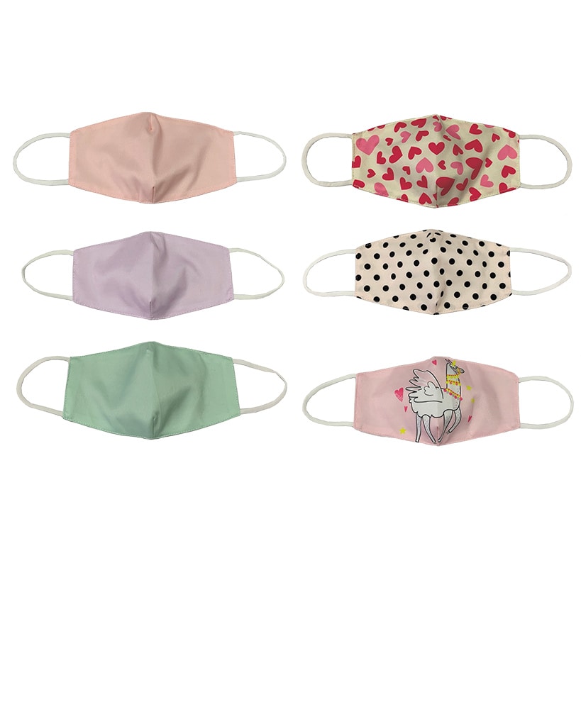 Sets of 6 Adjustable Face Masks for Kids