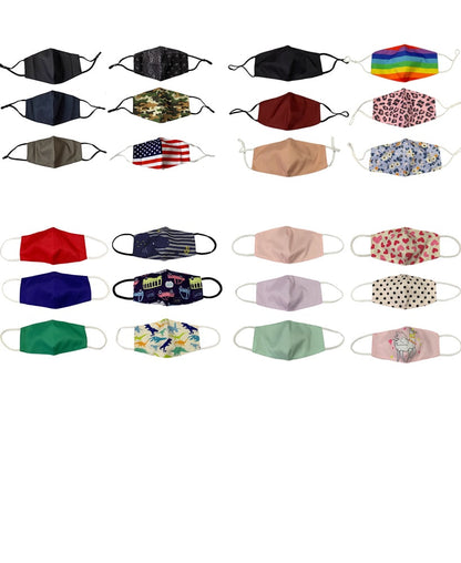 Sets of 6 Adjustable Face Masks for Kids