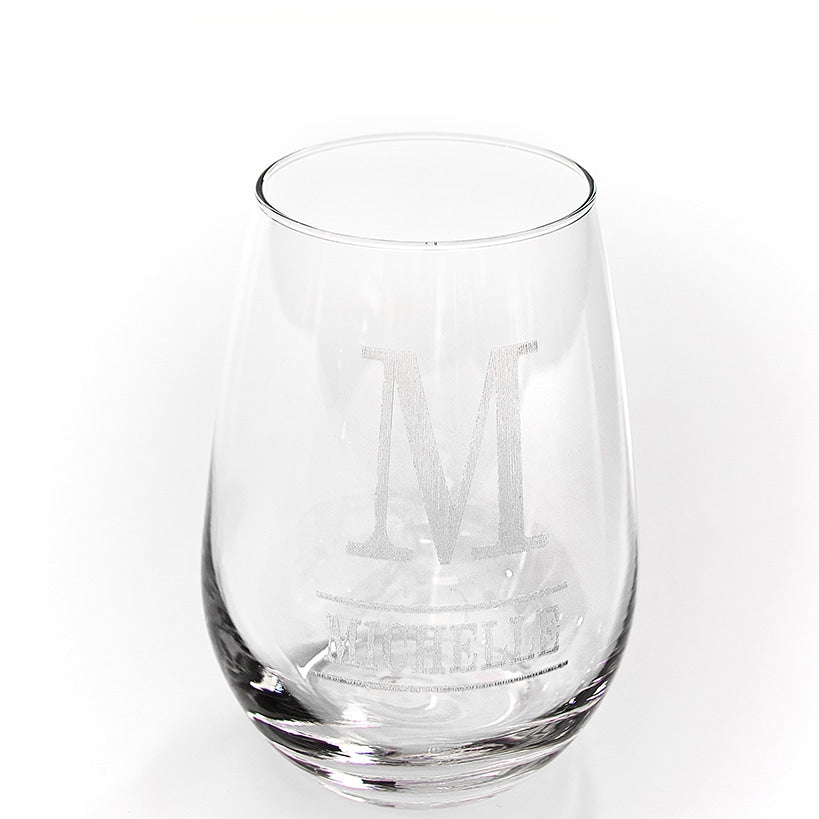 Personalized Etched Wine or Beer Glass