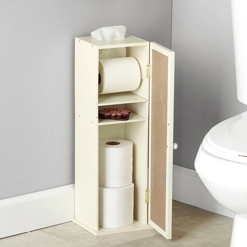 Toilet Paper Cabinet with Interchangeable Holiday Icons