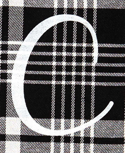 Monogram Plaid Tote Bag with Pockets