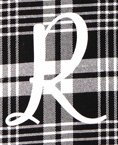 Monogram Plaid Tote Bag with Pockets