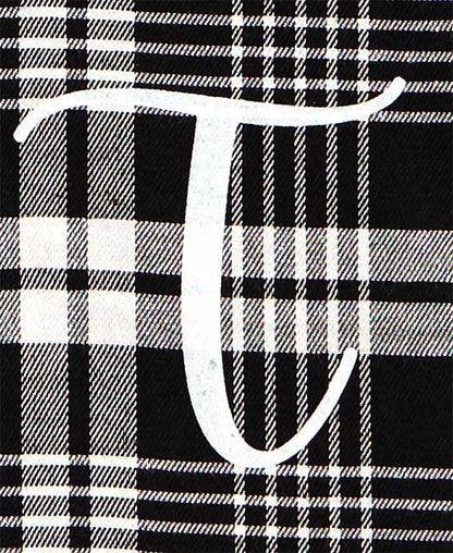 Monogram Plaid Tote Bag with Pockets