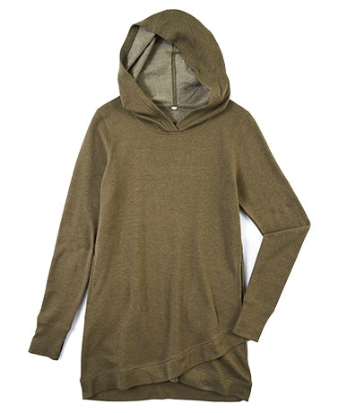Fleece Hooded Crossover Tunics