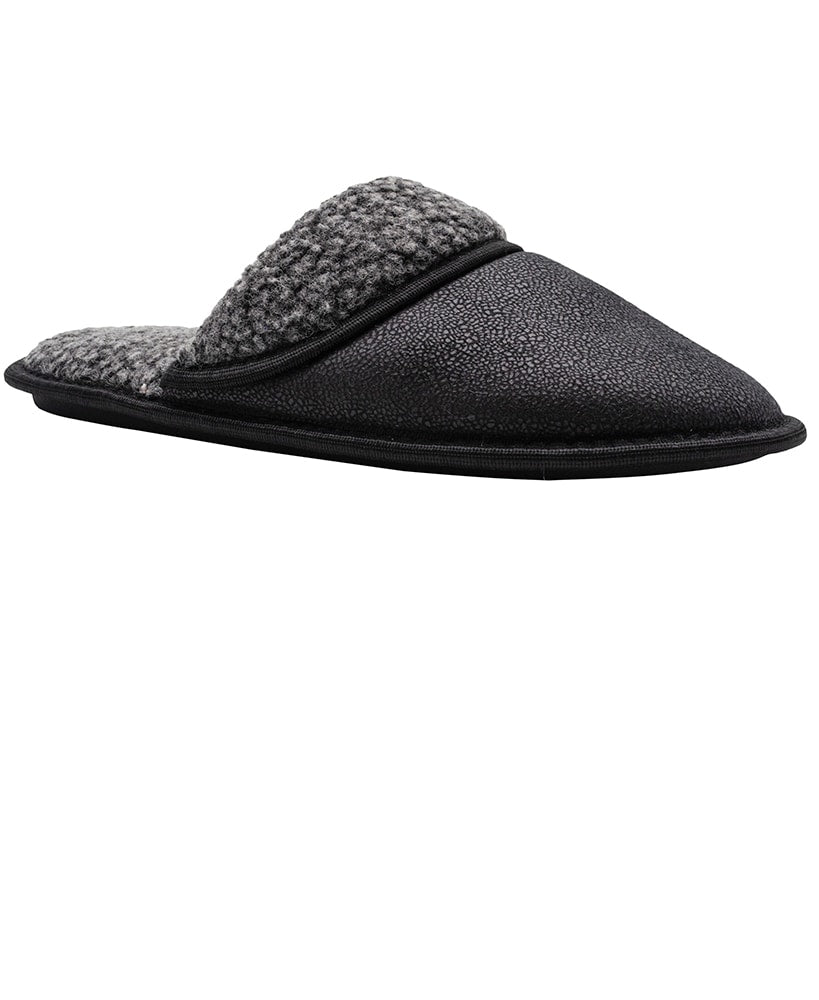 Gold Toe Men's Boxed Microsuede Slippers with Memory Foam