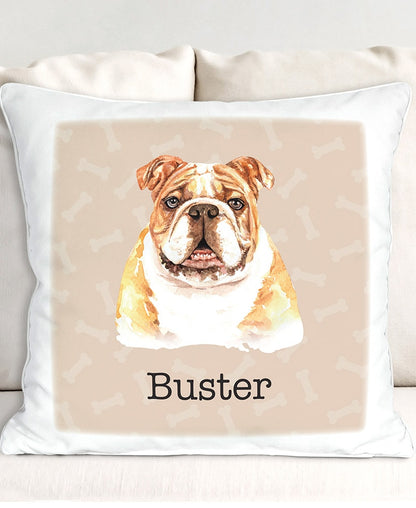 Personalized Dog Breed Sherpa Throw Pillow