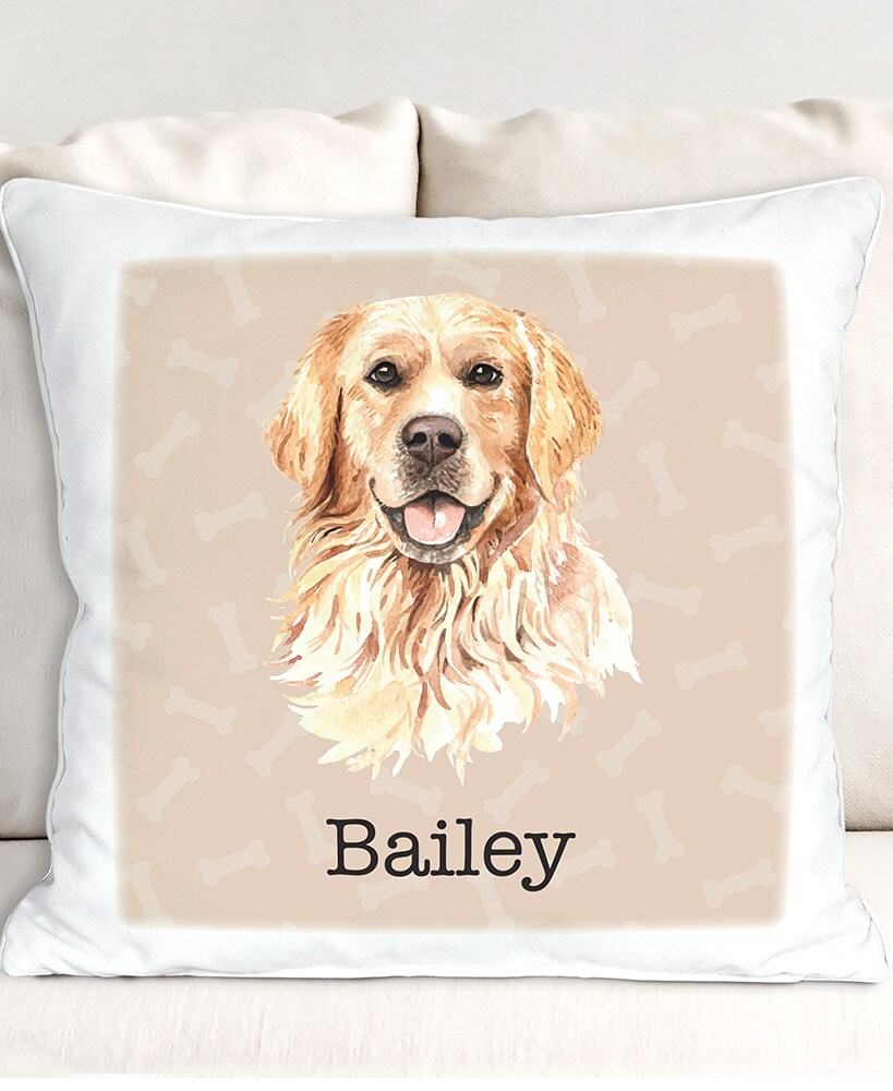 Personalized Dog Breed Sherpa Throw Pillow