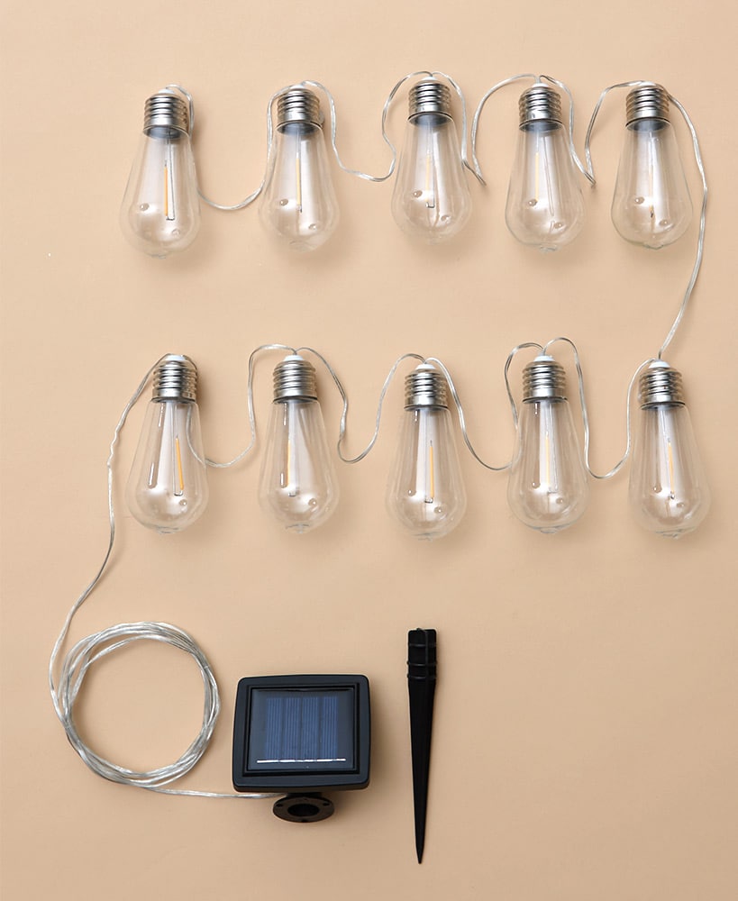 10-Pc. Solar Edison String Lights