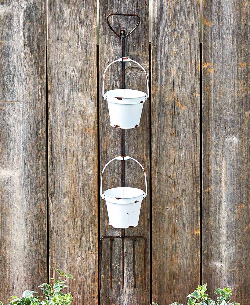 Rustic Garden Tool Planters