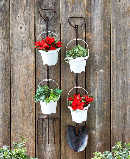 Rustic Garden Tool Planters