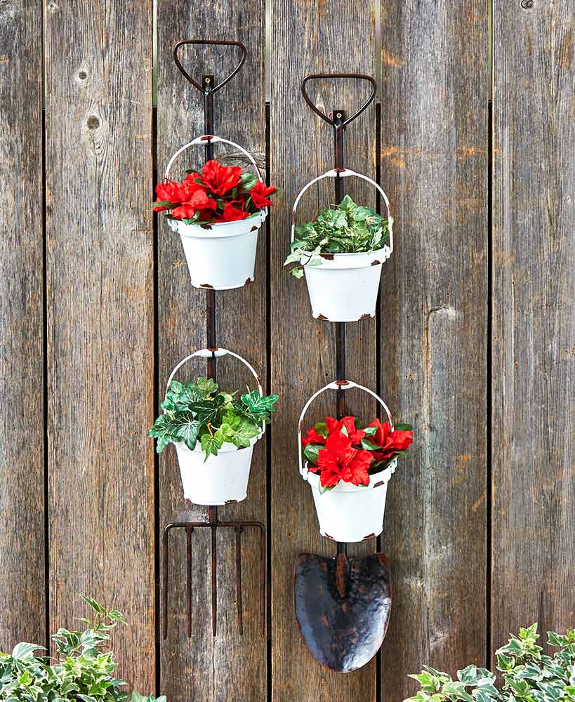 Rustic Garden Tool Planters