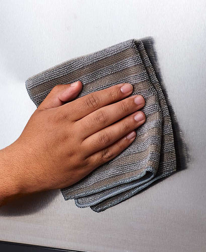 Stainless Steel Cleaning Cloths, Set of 3, 2 Sided 12 1/2" x 12 1/2"