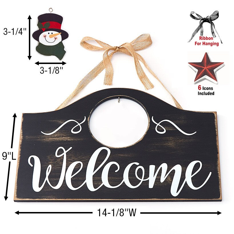 Interchangeable Welcome Sign or Icon Set