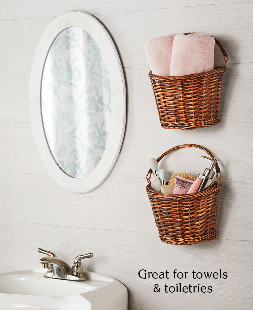 Hanging Wicker Wall Basket