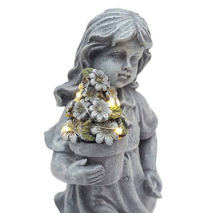 Solar-Lighted Gardening Kids