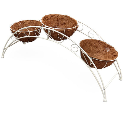 3-Pot Arched Planters with Coco Liners